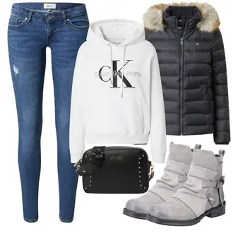 Outfity na zimu Kpop s Šedá/Bílá/Růžová/Tmavě šedá/Stříbrný/Khaki/Krémová Mikina/Vintage mikina/Svetr S Kapucí/Unisex Mikina S Kapucí/Partnerská Mikina/Originální mikina/Sportovní mikina Calvin Klein "Zimní outfity"Look: Unisex, Kpop, Streetwear