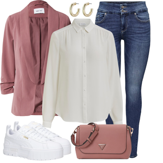 Jeans Outfits mit Rot/Rosa/Lila Mantel/Bluse und Tunika/Bluse Große Größe/Anzug BlusenBlazer/Boyfriend Blazer/Lederjacke/Cord­ Blazer/Eleganter Blazer/LongBlazer/Oversize Blazer/KurzBlazer/Lederjacke für Männer About You "Einzigartiges Freizeit Outfit"