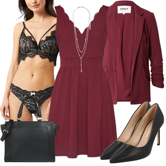 Business Outfits mit Beige/Grün/Khaki Panty Brazilian-slip/Unterteil/Ouvert Slip/Slip/Klassischer Slip HUNKEMÖLLER "Büro Outfit"