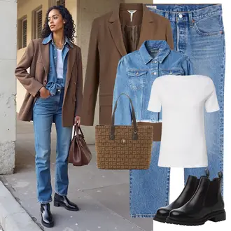 Outfity s "mom" džínami Vysoký Pas s Světle modrá/Modrá Dad Džíny/Džíny s Rozparkem/Girlfriend Džíny/Vintage džíny/Mom Jean/High Waist Džínové Kalhoty/Zkrácené Džíny levi's ® "Módní zimní outfit"