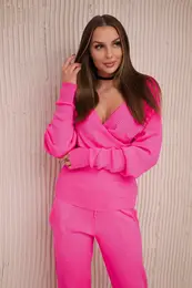 marka niezdefiniowana Sweater set two-piece pink neon