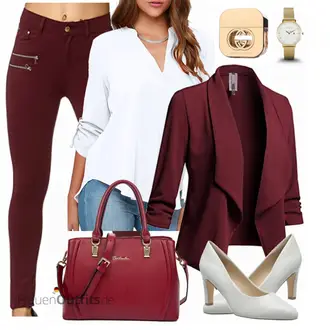 Langarm Outfit mit Lila/Weiß/Grau Crash­Bluse/Klassische Tunika/Bluse Oberteil/SchlupfBluse/Oversize Bluse/Tuniken-Shirt/Sportliche Bluse/Einfarbige Bluse/Bluse/3/4 Bluse YMING "Business Look"