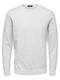 SELECTED HOMME Herren 16068518 Pullover, Weiß(Snow WhiteMelange), Medium