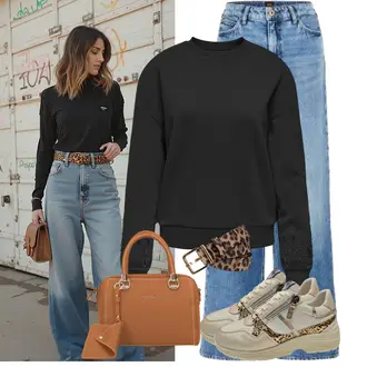 Luipaard Outfit met beige/bruin/Donkerbruin Leren riem/Damesriem Zonder Gesp/Casual Riem/Riem met Zak/Klassieke Riemen/Brede Riem LEGEND "Vrijetijds Look"