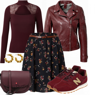 Outfit mit Mischfarben/Rot/Weiß Sweatshirt VERO MODA "Cooler Look für den Frühling"