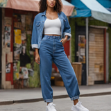 Boyfriend Jeans Outfits Baggy für Damen image