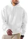 JMIERR Hoodie Herren Freizeit Pullover mit Taschen 2024 Winter Warm Langarm Kordelzug Sweatshirt Männer Baumwolle Kapuzenpullover Weiß M