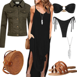 Schwarze Sommerkleider mit Schlitz Outfits image