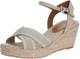 TOMMY HILFIGER Sandale ''''Elba 65D'''' stone / beige / silber
