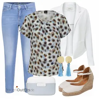 Outfit mit Grau/Grün Sandalen UNISA "Toller Look für die Freizeit"