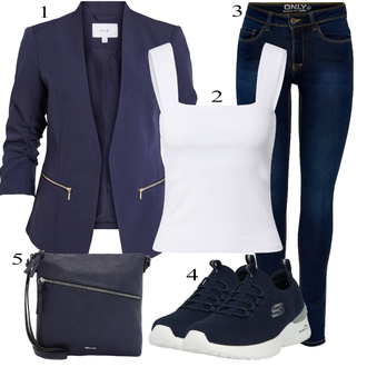 Kvadratni izrez outfit mit Bela/Krem Srajca & majica velike velikosti/Majica & Top/Bluza velika velikost Edited "Poletna oblačila"