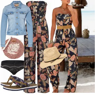 Outfit mit Schwarz Unterhose HUNKEMÖLLER "Schöner Sommer Look"