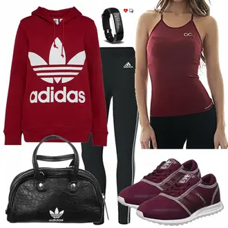 Outfit mit Rot Sneaker Jack & Jones "FitnessGirl"