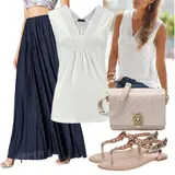 Schwarze Lange/Maxi Wide Leg Jeans Outfits image