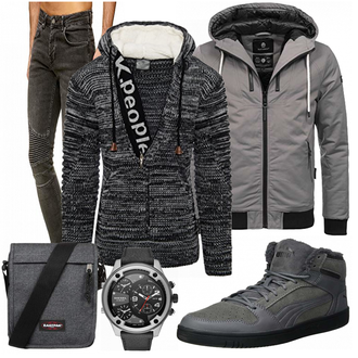 Outfit mit Grau Overall Navahoo "Freizeit Outfit"