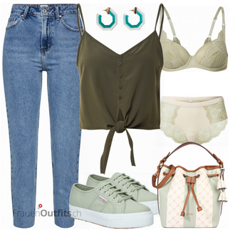 Outfit mit Grau Sneaker Superga "Modisches Freizeit Outfit"