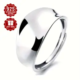 1pc S925 Sterling Simple Irregular Smooth Ring Versatile Style Suitable For Daily Gatherings (approximately 2.8g)