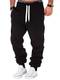 L.A.B 1928 Herren Jogginghose Trainingshose Sporthose Fitness Jogg Japan Kosmo Style Hose LAB-7004 (M, Schwarz/Weiß)