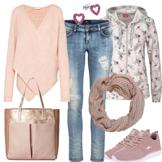 Outfit mit Beige Sneaker Kangaroos "rosazart"