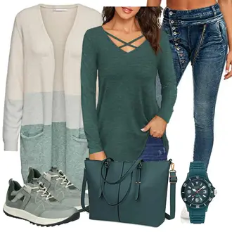Outfit mit Sneaker Geox "Cooler Look Für Den Frühling"
