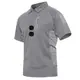 KEFITEVD Wandershirt Herren Kurzarm Leichtes Sweatshirt Sommer Poloshirt mit Tasche Männer Arbeitsshirt Angelbekleidung Quick Dry Freizeitshirt Hellgrau M
