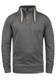 !Solid TripTroyer Herren Sweatshirt Pullover Troyer Pulli Mit Stehkragen Und Knopfverschluss, Größe:S, Farbe:Grey Melange (8236)