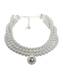 Sweet Deluxe Perlenkette Choker Chiars silbergrau