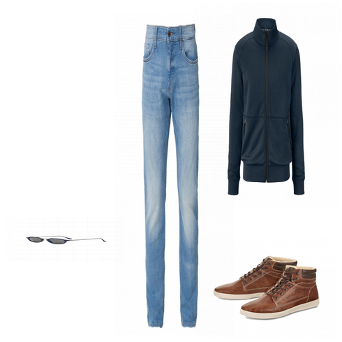 Blau Sportjacke Tchibo kombinieren