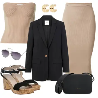 Outfit mit Schwarz/Dunkelblau/Hellblau/Rosa Mantel/Boyfriend Blazer/Lederjacke/Oversize Blazer/Lederjacke für Männer/Lederjacke Object "Stilvoller Look für die Freizeit"