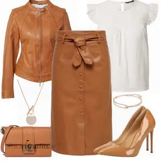 Schicke Outfits Sommer mit Braun/Beige Hochfrontpump/High Heel Pumps Steve Madden "Schickes Business Outfit"