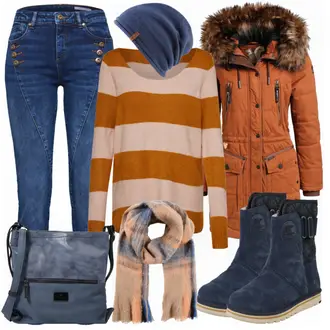 Winter Outfits Festlich mit Blau/DunkelBlau Diabetiker-Tasche/Gürteltasche/Mannstasche/Mini-Rucksack/Wasserdichte Tasche/Tragetasche Tom Tailor "Winter"Look: Uni, Indoor, Old Money, Elegant, Coole, Festlich, Punk, Premium