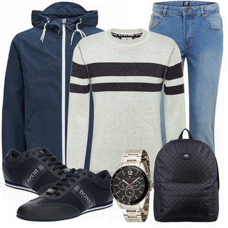 Outfit mit Türkis/Blau Jeans denim project "Street Style Outfit"