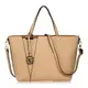 LeahWard Große Schulter Taschen für Frauen Designer Tote Handtasche Damen Shopper Taschen 00532 (Beige Handtasche)