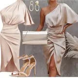 Satin Kleider Outfits image