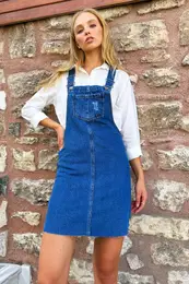 Trend Alaat Stili enske modre naramnice kavbojke z epom