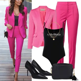 Outfit sa Pink Bootcut Hlača/Štofaste hlača/Ravna Hlača/Ležerna Hlača/Naborane hlače/Hlače s Prorezom/Poslovna Hlača/Duga Hlača/Marlene Hlača/Hlače Visokog Struka/Hlača od Odijela Only "Savršeno za proljeće"