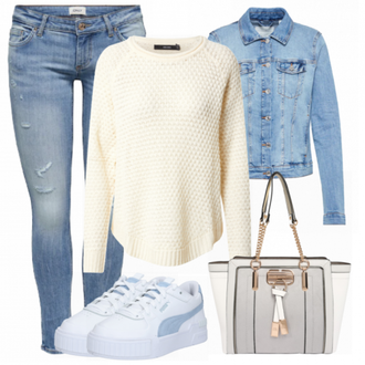 Outfit met wit Sneaker Puma "Outfit voor de herfst"