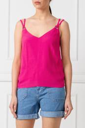 Top - TJW SOLID STRAP CAMI pink