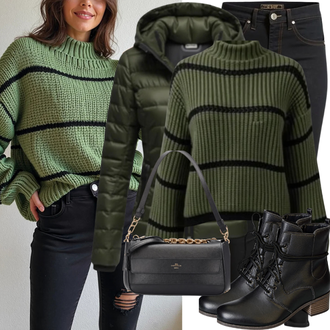 Winter Outfits Modern met zwart Klassieke laars/Enkellaarsje met Veters/Legerkist/Veganistische schoen Dr. Martens "Perfect voor de winter"Look: Boheems, Trendy, Esthetisch, Werkkleding, Modern, Premium, Klassiek