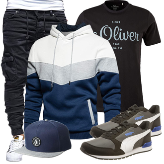 Outfit mit Blau Hut Volcom "Freizeit Outfits"