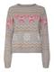 VERO MODA Pulover 'CANDY CANE'  siva / miks boja