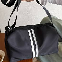 1pc Bag For , Striped Pattern, , Bag , No - //red