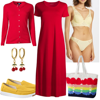 Outfit mit Gelb Bikini große größe ESPRIT "Urlaub Outfit"