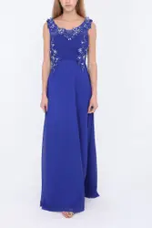 Classy feestjurk feestdagen - Blauw - one size