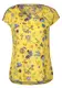 CECIL Damen Shirtbluse mit Blättermuster in Gelb