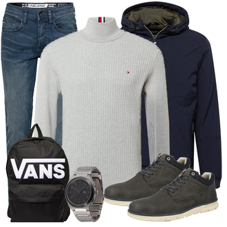 Outfit mit Schwarz Stiefel Jack & Jones "Freizeit"