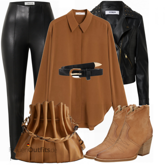 Outfit mit Braun Stiefel Paul Green "Herbstlicher Look"