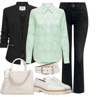 Outfit met zwart Elegante Blazer/Smoking Blazer/Lange Blazer/Casual Blazer/Leren Herenjas/Boyfriend Blazer/Korte Blazer/Lederen jas/Blouse Blazer/Blazerjas/Jas Only "Elegante lente outfits"