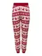 ONLY Pyjamahose 'Xmas' karminrot / weiß