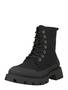 Schwarz Schnürstiefeletten Flache für Damen image